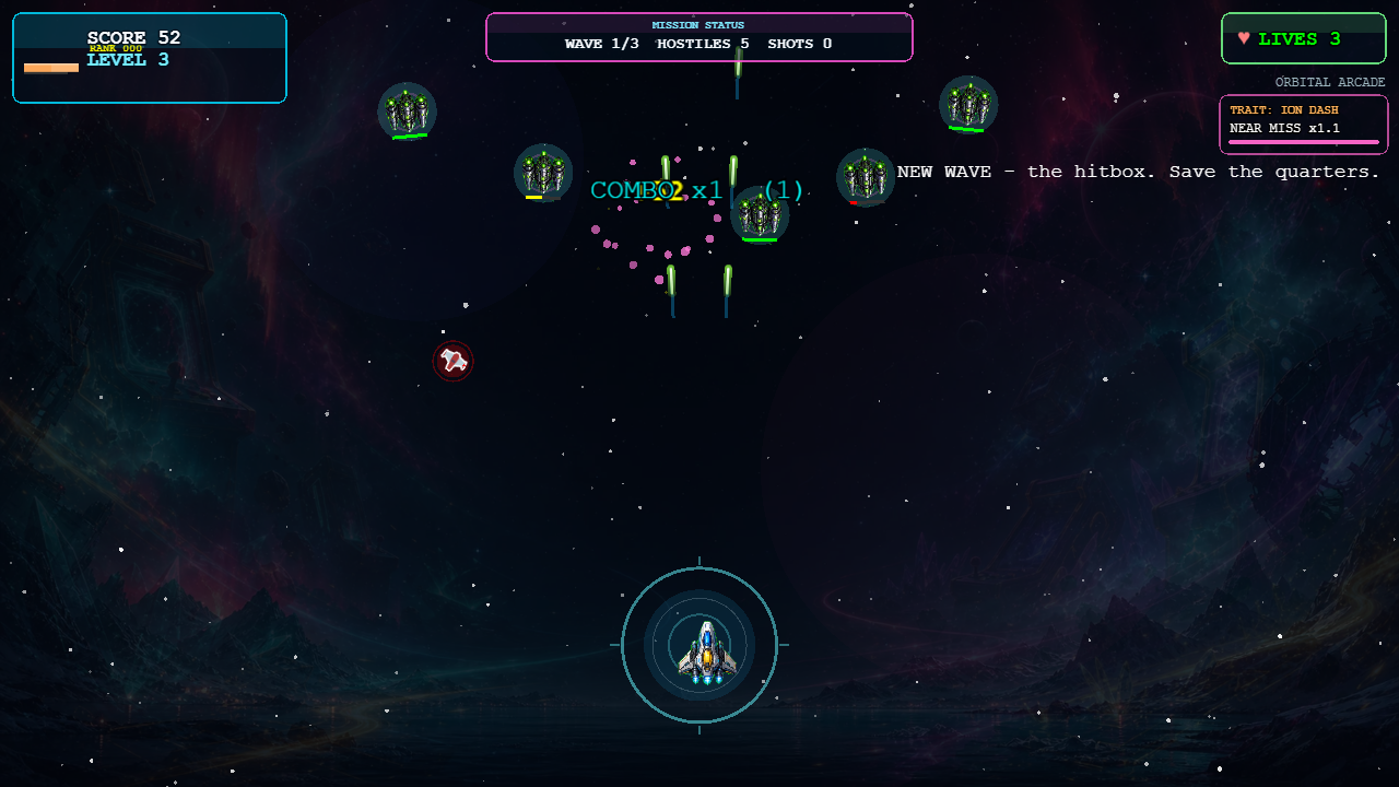 Nova Swarm gameplay with dense enemy fire